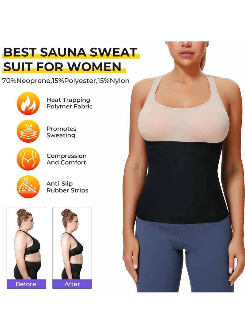 Aideli Sauna Suit Waist Trimmer for Women Waist Trainer Sweat Band for Stomach Belly Thermo Slimming Belt Workout (Fit for 80-96cm Waist) - Image 3