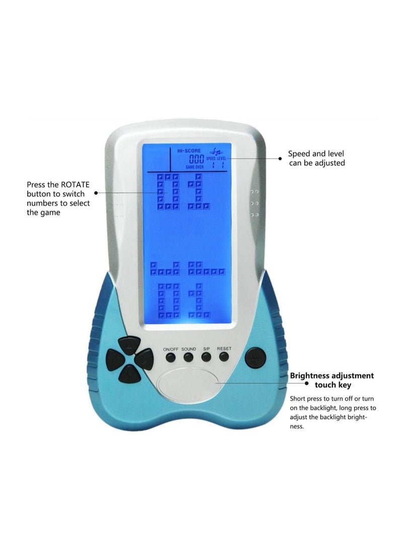 Y&D New Brick Game Console Large Screen Blue Backlight Brightness Can Be Adjusted Build in 23 Compatible with Lithium Battery and AAA Batteries can Plug Headphone  - Image 3