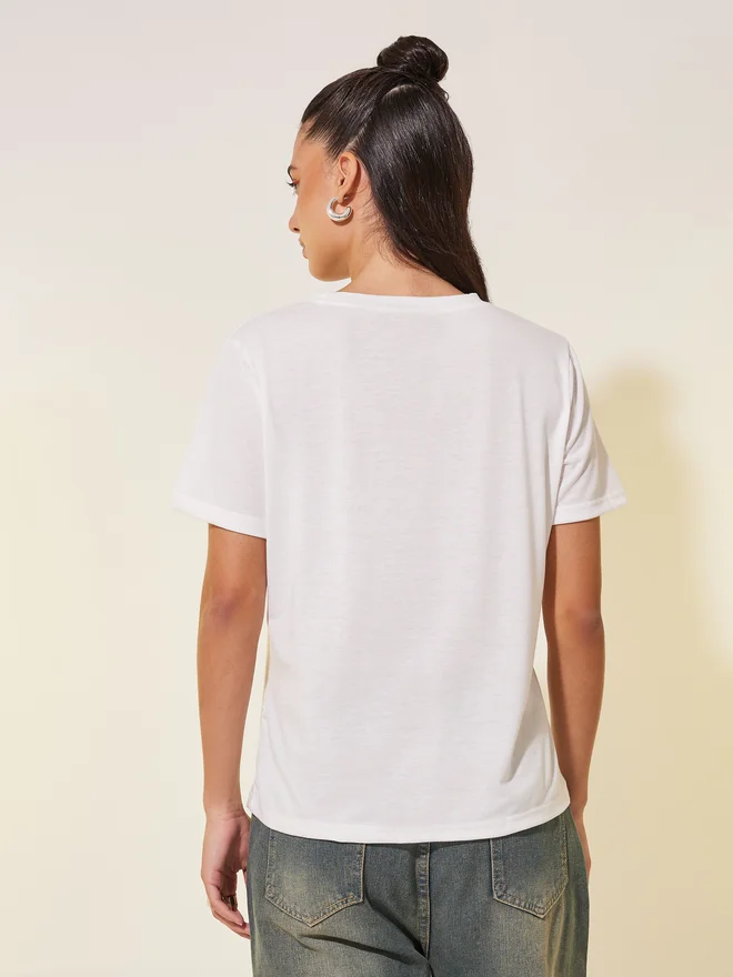 Take Two Take Two Graphic Print Round Neck T-Shirt