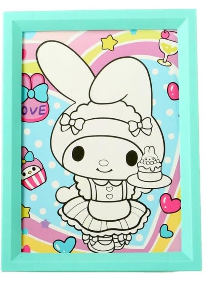 6 Watercolor Drawing Frame and Brush for Kids  - Image 1