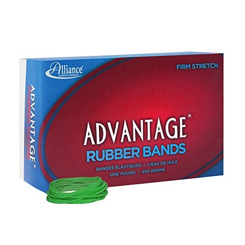 Alliance Rubber 66165 Advantage Rubber Bands Size #16, 1 lb Box Contains Approx. 1800 Bands (2 1/2" x 1/16", Green) - Image 2