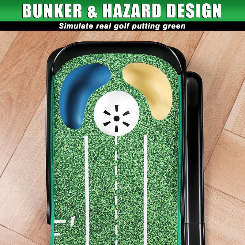 CHAMPKEY Professional Hazard Golf Putting Green Come with Golf Putting Gates and Putting Mirror - Progressive Slope Tech and Noise Reduction Tech Golf Putting Mat(LITE Version) - Image 2