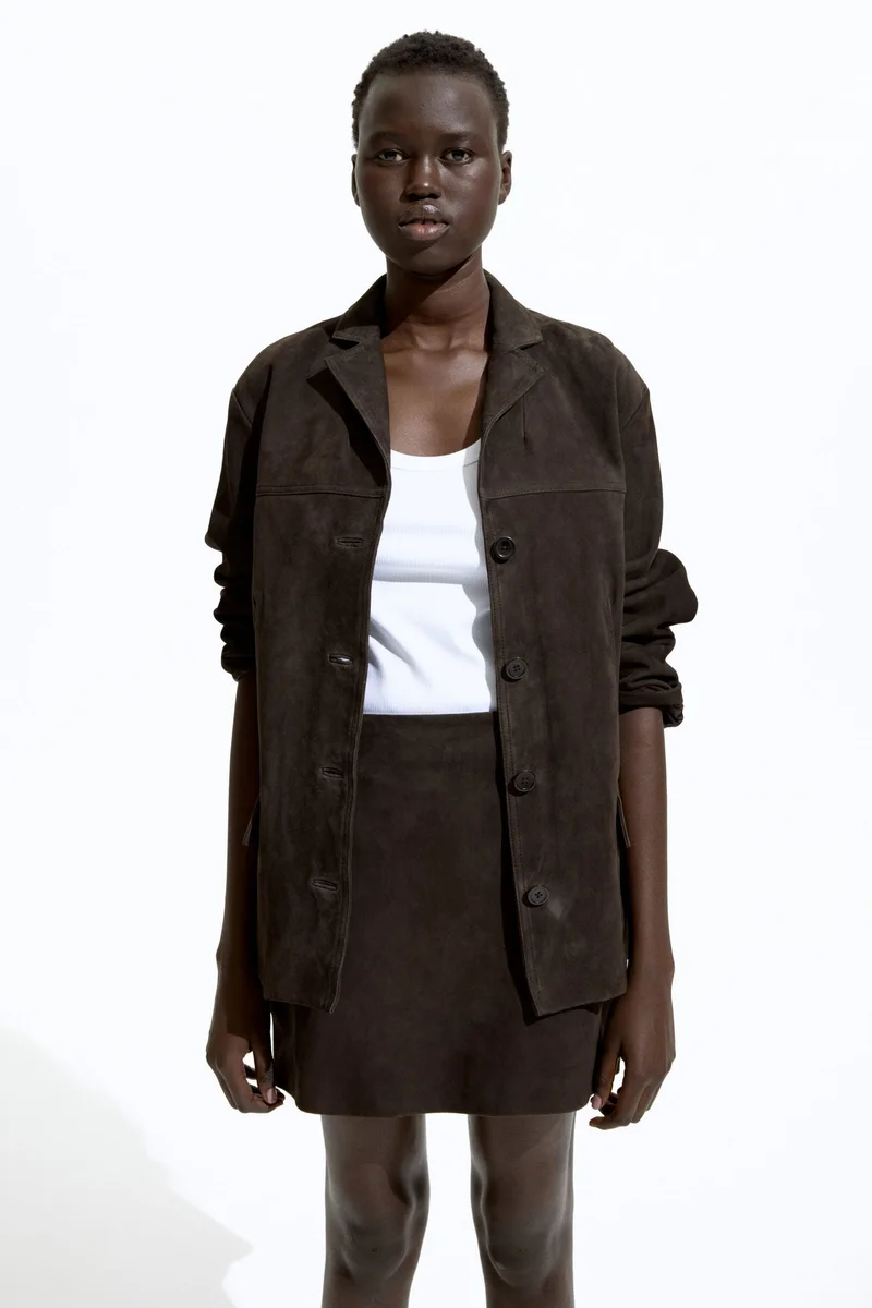 H&M Suede mini skirt