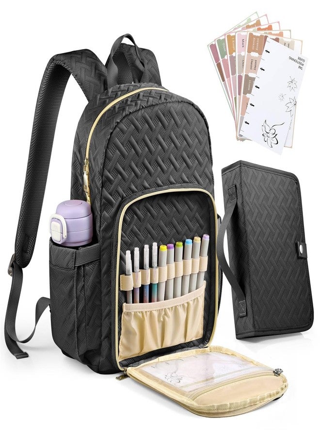 FOREGOER Bible Bags for Women, Bible Cover Case, Large Bible Backpack,Bible Accessories,Christian Gift (Black) - Image 1