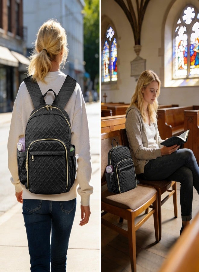 FOREGOER Bible Bags for Women, Bible Cover Case, Large Bible Backpack,Bible Accessories,Christian Gift (Black) - Image 5