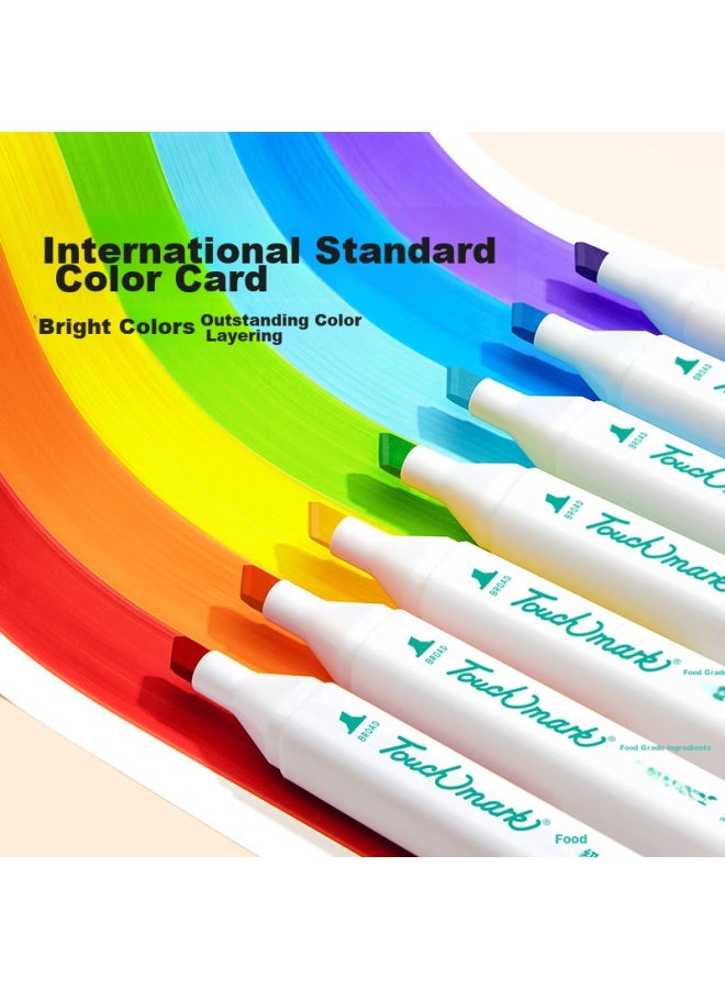 Touch Mark Touchmark 24-color Food-grade Washable Dual-tip Markers For Children, Watercolor Pens, Drawing Pens, Student Art Supplies Set, Perfect Gift For Back-to - Image 4