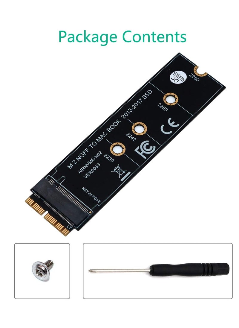 Generic M.2 SSD Solid State Drive Adapter Card for MacBook Air (2013-2017) Upgrade, Black,  - Image 3