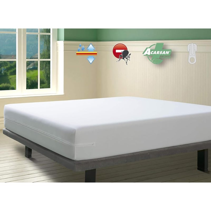SavelWaterproof and Breathable Mattress Cover including Antidustmite treatment Small Single 80x190200cm  Heights up to 30 cm