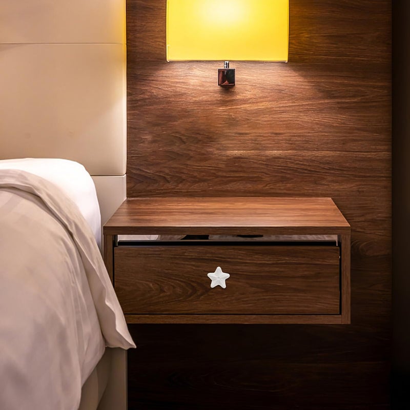 White Porcelain Star Knob Cabinet Handle Drawer Pull for Kitchen Wardrobe Bathroom - Image 5