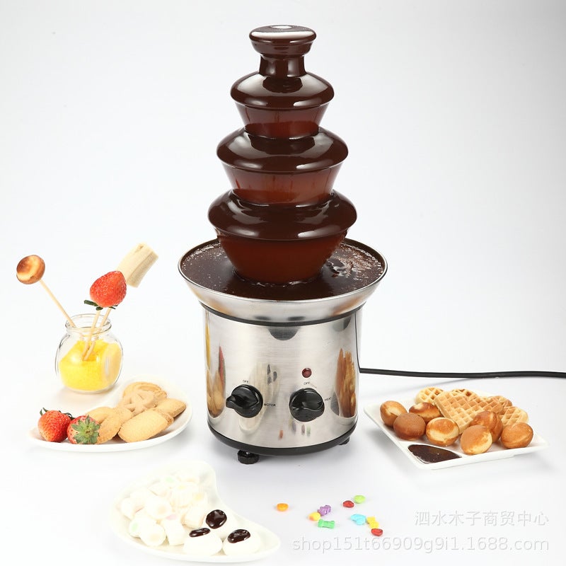 Chocolate Fountain Machine Baking El Buffet Four-Layer Diy Chocolate Waterfall Melting Glaze Sauce Machine - Image 3