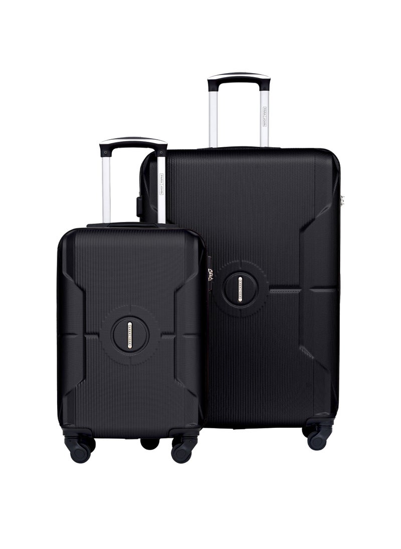 PARAJOHN Sparkle ABS Hardside Spinner Luggage Trolley Set Black  - Image 1