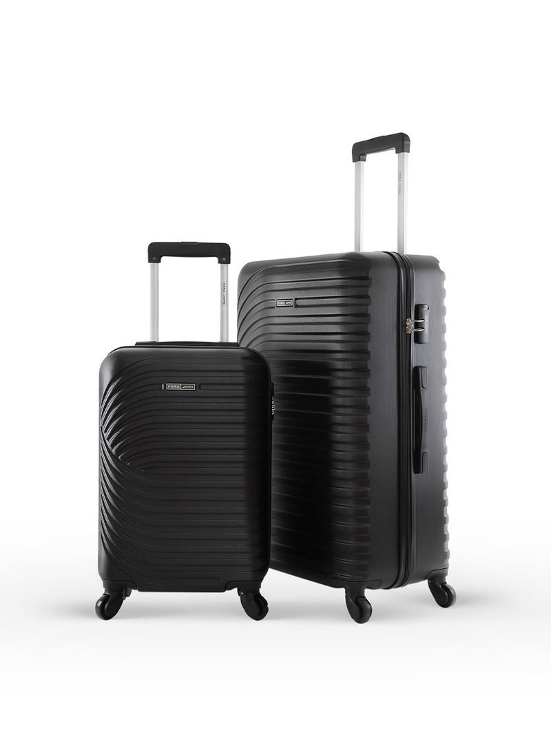 PARAJOHN - Sparkle ABS Hardside Spinner Luggage Trolley Set Black - Image 1