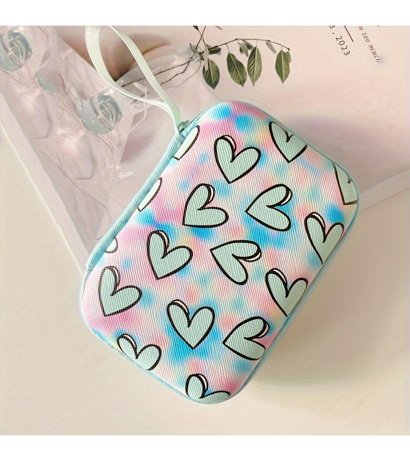 Eva Hard Shell Heart Shaped Digital Accessories Organizer Pouch For USB Cables And SD Cards - Image 5