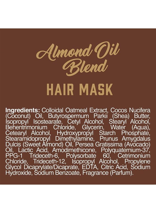 Aveeno Intense Hydration Almond Oil Blend Hydrating Hair Mask Treatment with Avocado Oil and Oat to Repair Dry Damaged Hair, Safe for Color-Treated Hair, Sulfate, Paraben and Dye-Free, 8 Fl Oz - Image 2