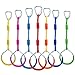 Hokilands 7 Colorful Ninja Ring Fitness Gymnastic Ring Outdoor Backyard Playground Training Equipment Play Set Funny Jungle Gym Fist Hanging Swing Monkey Bars Ninja Warrior Obstacle Course Trapeze Accessories - Image 3