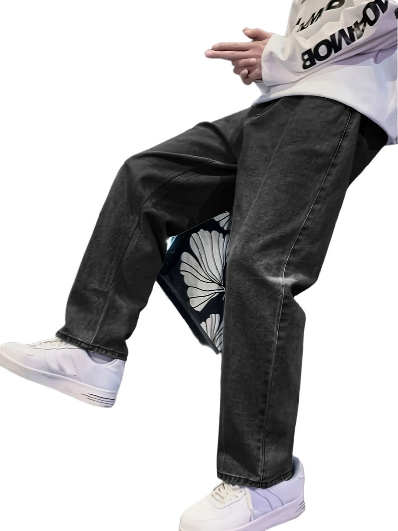Men'S Loose Wide-Leg Jeans - Image 1
