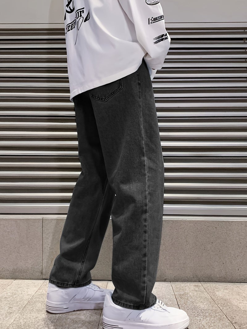 Men'S Loose Wide-Leg Jeans - Image 2