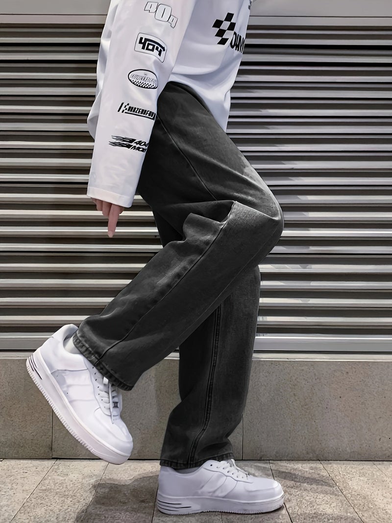Men'S Loose Wide-Leg Jeans - Image 3