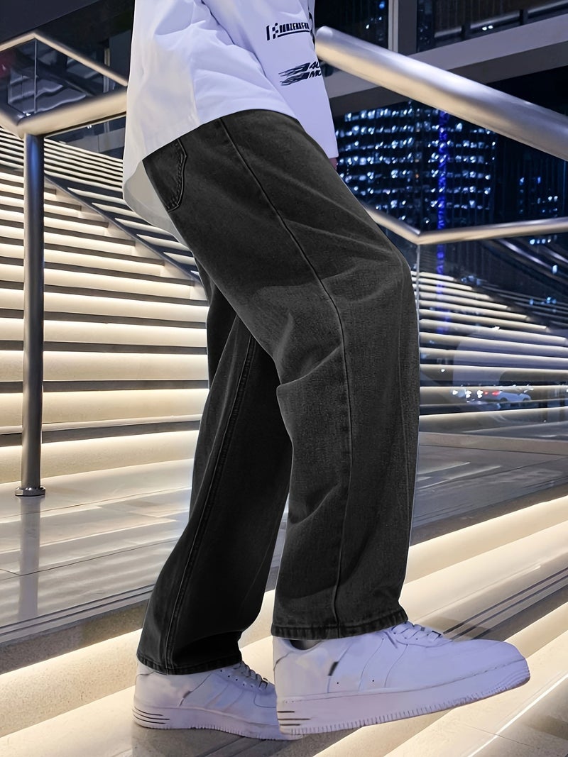 Men'S Loose Wide-Leg Jeans - Image 4