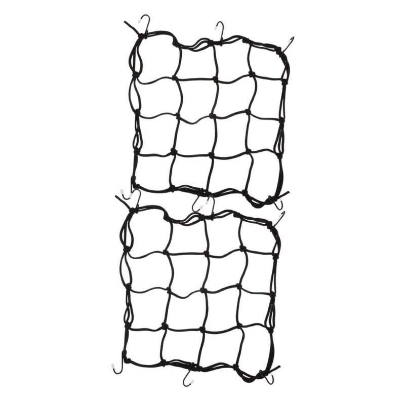 2pcs Black Cargo Net Stretchable Bungee Net for Luggage Helmets on Bikes Electric Vehicles Easy Installation - Image 2