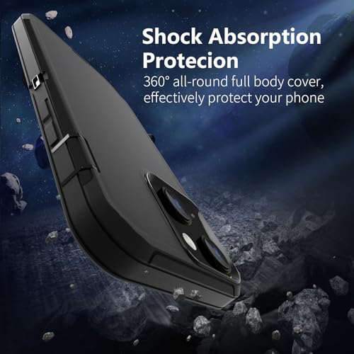 Sansunto for iPhone 15 Plus Case & iPhone 14 Plus Phone Case, Full Body Protection Heavy Duty Shockproof 3 in 1 Silicone Rubber Rugged Durable Bumper Cover for Men & Women. (Black) - Image 3