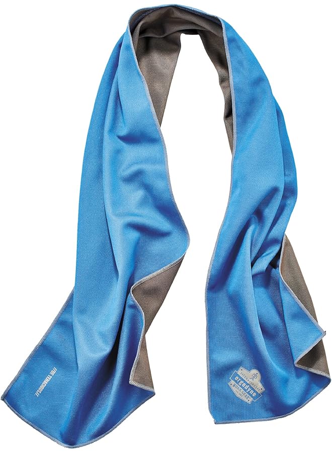 Ergodyne Chill Its 6602MF Cooling Towel Soft Microfiber Material UPF 50+ Blue 41" x 9.84" - Image 1