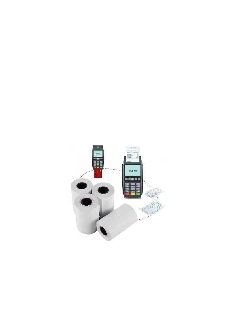 Terabyte Cash Register Paper 57x40 mm Printed thermal POS Paper Receipt 10 Rolls  - Image 1