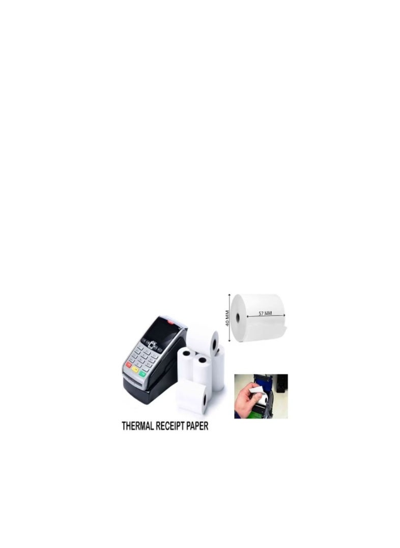 Terabyte Cash Register Paper 57x40 mm Printed thermal POS Paper Receipt 10 Rolls  - Image 2