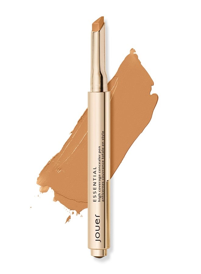 Jouer Essential High Coverage Concealer Pen - Under Eye Concealer for Dark Circles - Brightening Makeup for Eye Circles - Color Corrector Eye Primer with Hyaluronic Acid and Vitamin E - Image 1