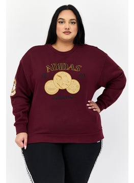 adidas Originals Adidas Originals x Moomin Women Sportswear Fit Long Sleeve Outdoor Sweatshirt, Maroon  - Image 1