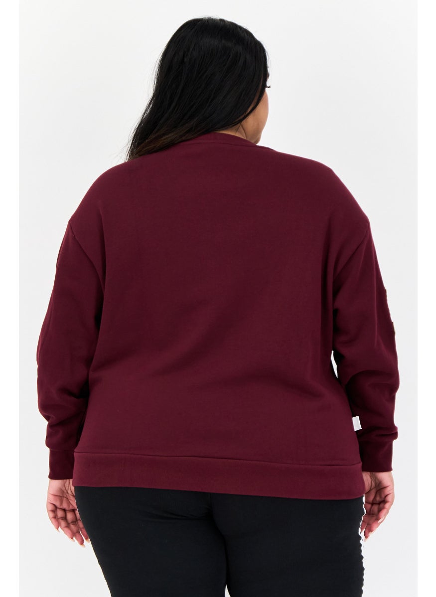 adidas Originals - Adidas Originals x Moomin Women Sportswear Fit Long Sleeve Outdoor Sweatshirt, Maroon - Image 1