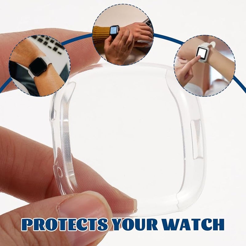 4Pcs Transparent TPU Watch Covers For Sense Anti Scratch Screen Protectors Lightweight Flexible Cases - Image 3