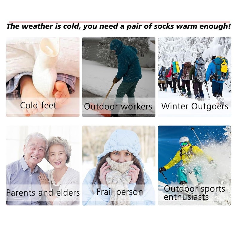 WenFeng 3 Pair Tourmaline Thermal Circulation Acupressure Self-Heating Shaping Socks,AFIZ Tourmaline Health Sock,Foot Massage Thermotherapeutic Sock(Black) - Image 4