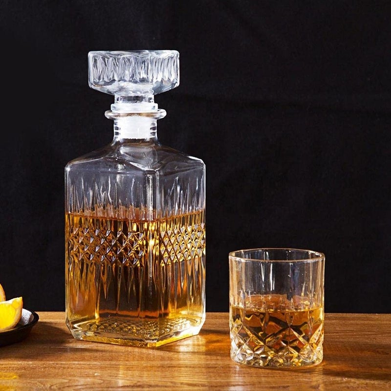 Dianna Sales Dianna Sales Whiskey Decanter Sets,Crystal Whiskey Decanter, Lead Free Whiskey Glass and Decanter Set,Whiskey Decanter Sets for Men, Father's Day, Birthday, Anniversary (Whiskey Decanter)  - Image 5