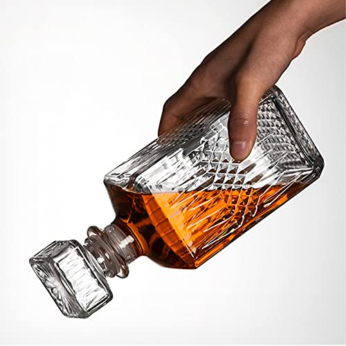 Dianna Sales Dianna Sales Whiskey Decanter Sets,Crystal Whiskey Decanter, Lead Free Whiskey Glass and Decanter Set,Whiskey Decanter Sets for Men, Father's Day, Birthday, Anniversary (Whiskey Decanter)  - Image 4