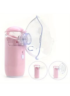 Arabest Portable Nebulizer, Effective Handheld Mesh Nebulizer Machine for Kids Adults, Breathing Machine Nebulizer Inhaler Home Use Travel Friendly, Pink  - Image 1