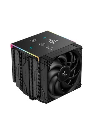 AK620 Digital Pro CPU Air Cooler with Real-Time Status Display, Dual Tower Heatsink, 6 Heatpipes, PWM Fans, LGA1851/1700/AM5/AM4 Compatibility – Black - pzsku/Z7F5BAC09B5BDE68BE238Z/45/1745491271/4af4f9db-a26d-4fe2-a1bd-483860a56040