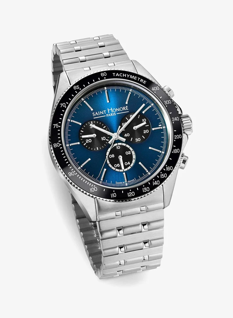 Saint Honore Paris  Le Bourget Blue Dial Silver Stainless Steel Bracelet Analog Watch for Men 43mm for Men | Best Price UAE