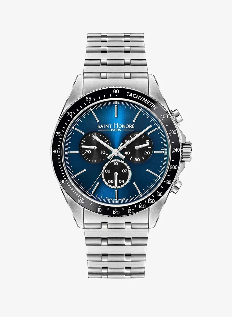Saint Honore Paris  Le Bourget Blue Dial Silver Stainless Steel Bracelet Analog Watch for Men 43mm for Men | Best Price UAE