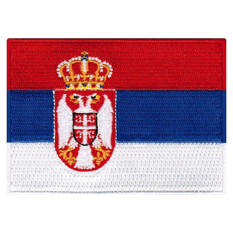 National flag embroidery- Serbia - 8.5cm