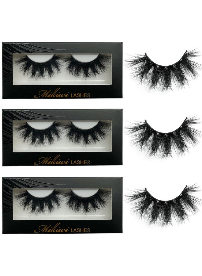 mikiwi Real Mink Lashes Mikiwi Eyelashes 5D Mink Eyelashes Super Fluffy Long Dramatic Eyelashes Thick Handmade Full Strip Lashes Crueltyfree Lash 2022Mm 3D Mink Lashes - Image 2