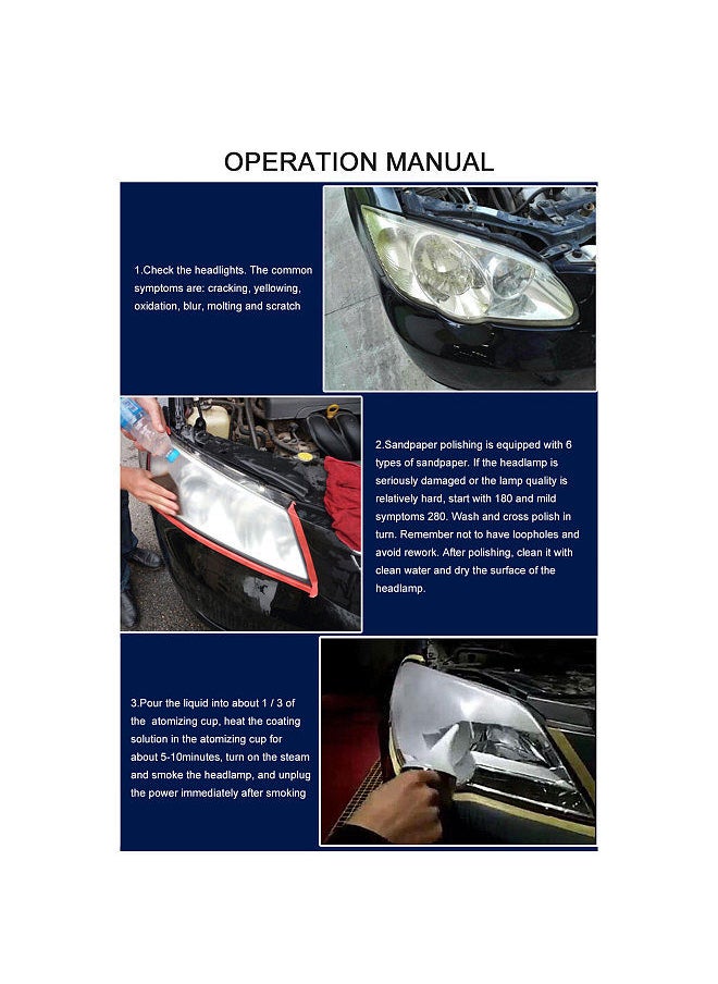 Generic - Automobile Headlight Restoration Kits Car Headlight Polish Repair Tool Glass Scratch Repair Headlight Renovation - Image 1
