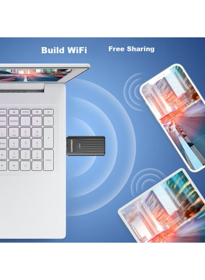 Comfast Ax3000 Driver-free Usb Wireless Network Card Wifi6 Desktop Laptop Dual-band 5g Gigabit 3000m High-speed Wifi Receiver Cf-970ax - Image 4