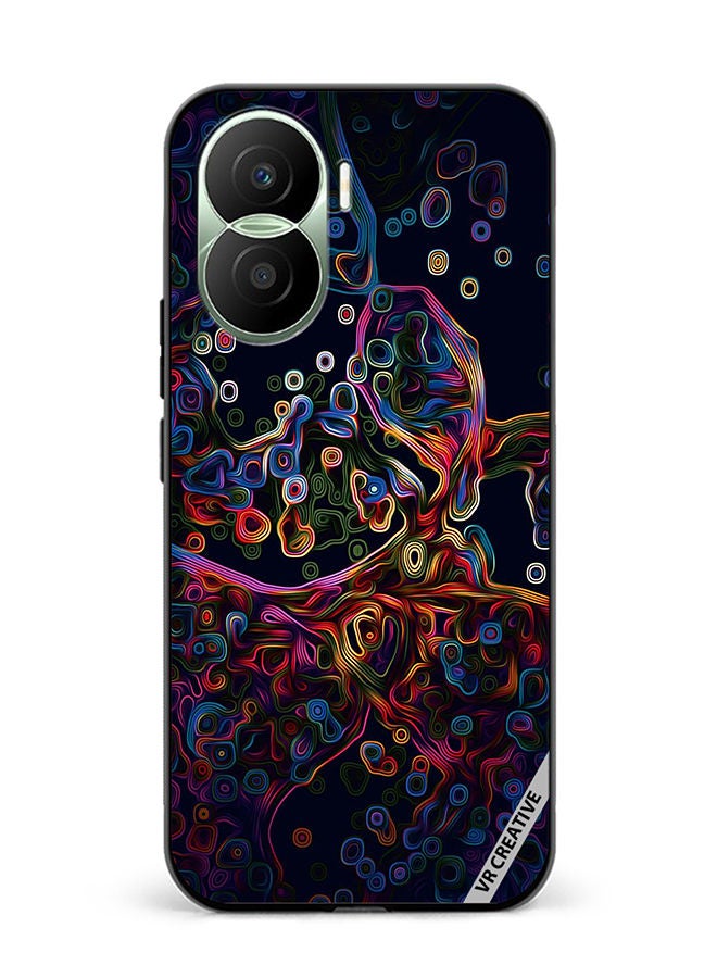 VR CREATIVE Protective Case Cover For Honor Play7T Pro Abstract Design Multicolour - Image 1
