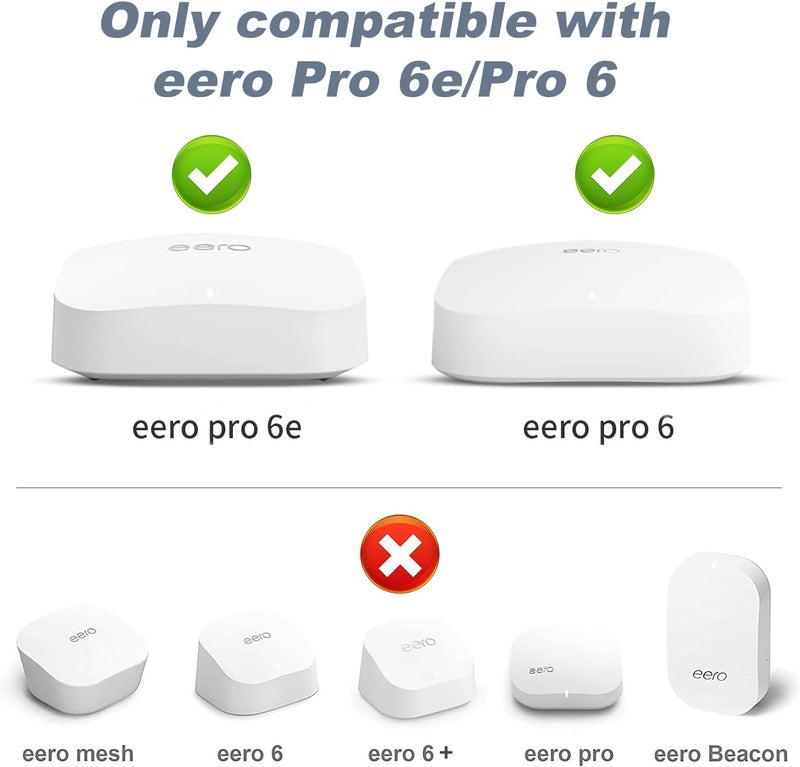 Mamerry Wall Mount Holder for eero Pro 6e/Pro 6, No Messy Wires, Space Saving, Outlet Wall Stand Bracket Compatible with eero Pro 6e/Pro 6 Mesh Wi-Fi System Extender Router (3 Pack) - Image 2