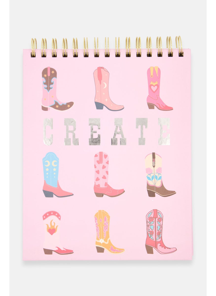 Paperbuzz Personalized Artist Sketchbook, Pink Combo  - Image 1