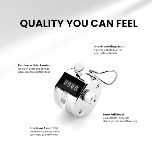 Digi 1st TC-04 Handheld Tally Counter, Digital Pitch Counter Clicker, Mechanical Lap Counter, Taiwan Made Heavy Duty Counter (1-Pack) - Image 3