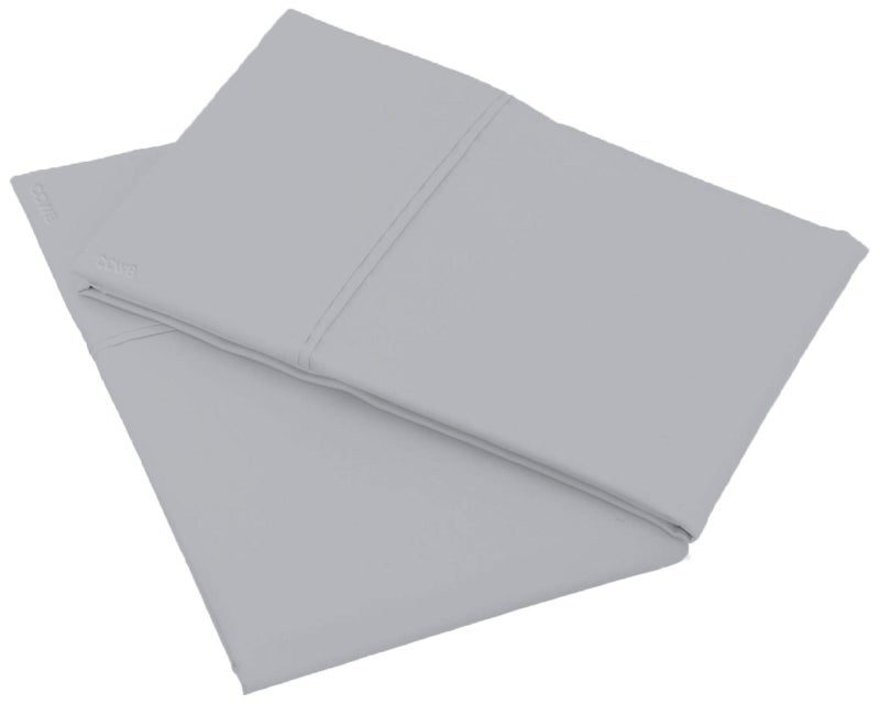 trendbeddingmart TBM Oversize Pillow Case Extra Large Fits Even The Fluffiest Pillows Including The Pancake Pillow Extra Tall Pillowcase Luxury 100% Egyptian Cotton 600 Thread Count(Queen  Silver) - Image 2