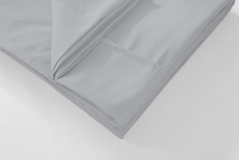 trendbeddingmart TBM Oversize Pillow Case Extra Large Fits Even The Fluffiest Pillows Including The Pancake Pillow Extra Tall Pillowcase Luxury 100% Egyptian Cotton 600 Thread Count(Queen  Silver) - Image 3