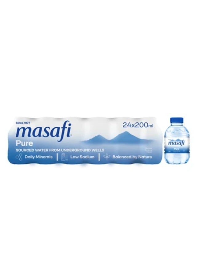 Masafi Pure Natural Drinking Water 200ml × 24 | Premium Hydration Pack
